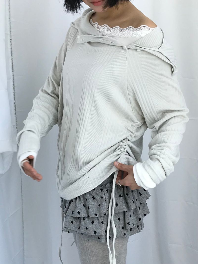 Lenny Shirring High-Neck Knitwear
