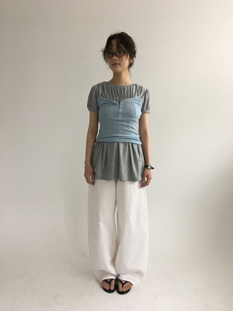 Epo Sheer Button Sleeveless (6color)