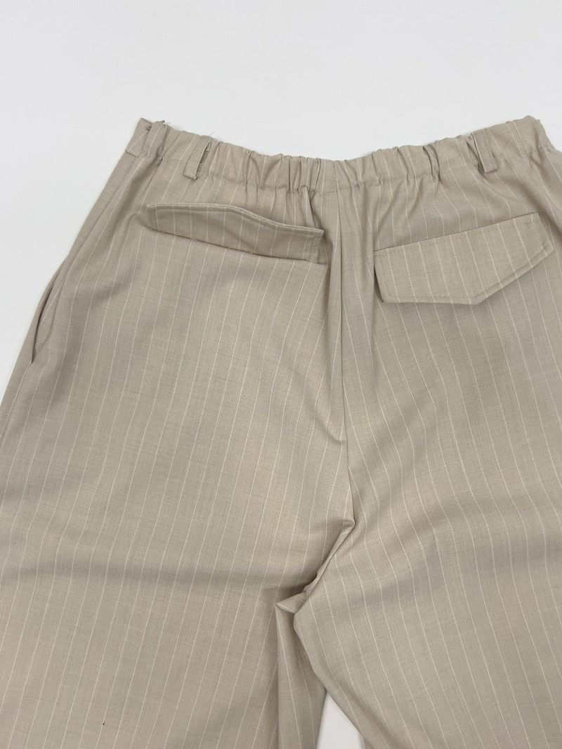 Eiffel Stripe Banding Wide Slacks
