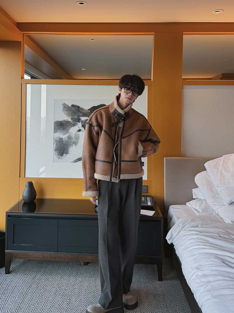 ASCLO Suede Crop Mustang Jacket (3color)