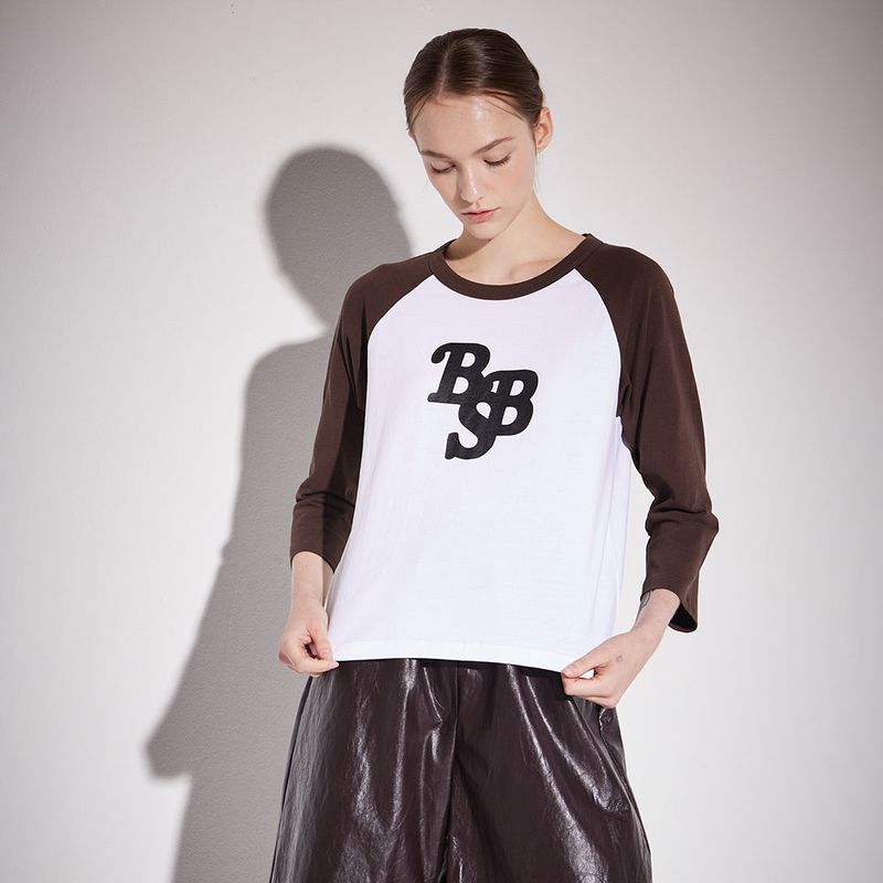 Logo raglan t-shirt brown