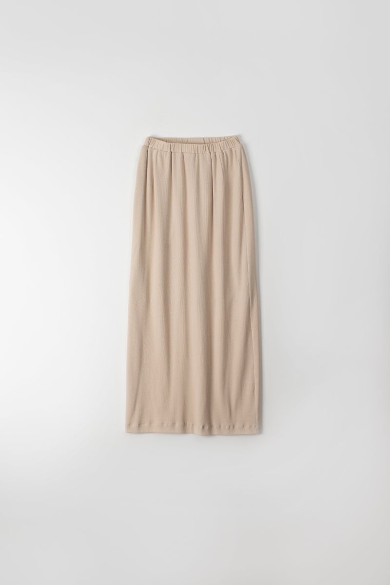 Jersey Long skirt (Beige)