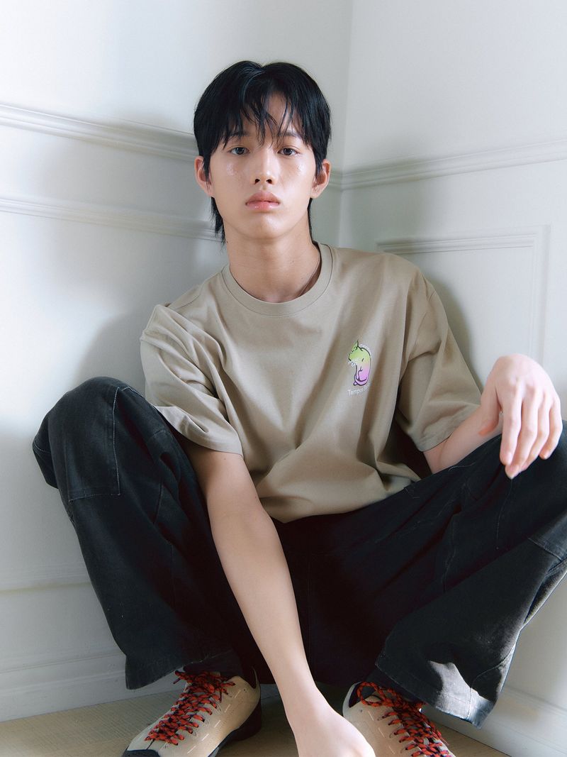 SMILING CAT T-SHIRT_Sand Beige