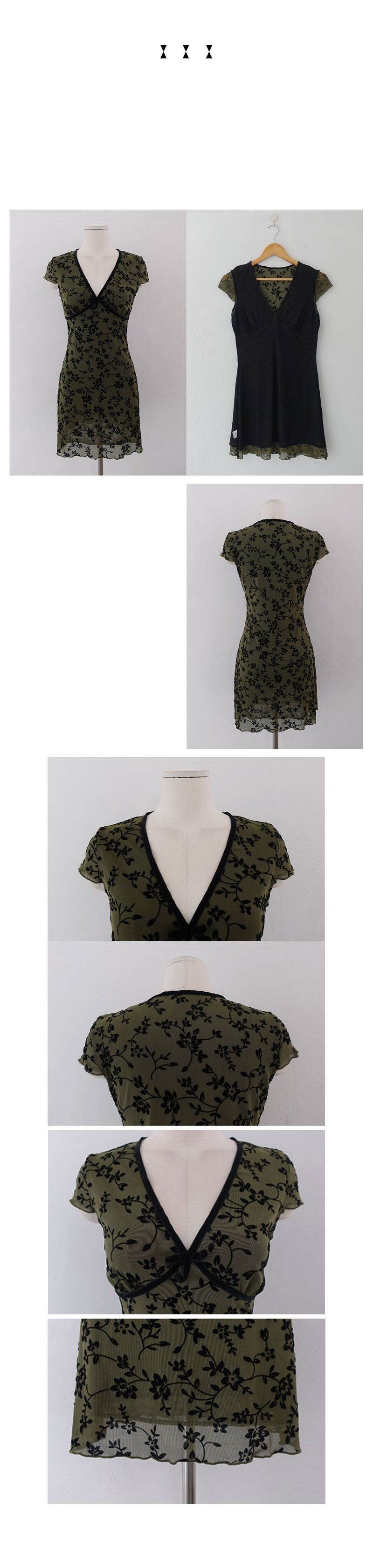 KHAKI FLORENCE V-NECK MINI DRESS