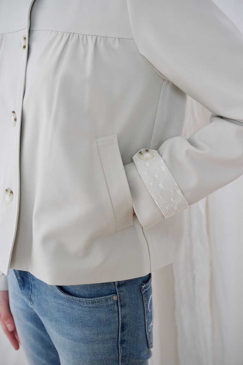 Sophie Shirred Trench Jacket (2 colors)