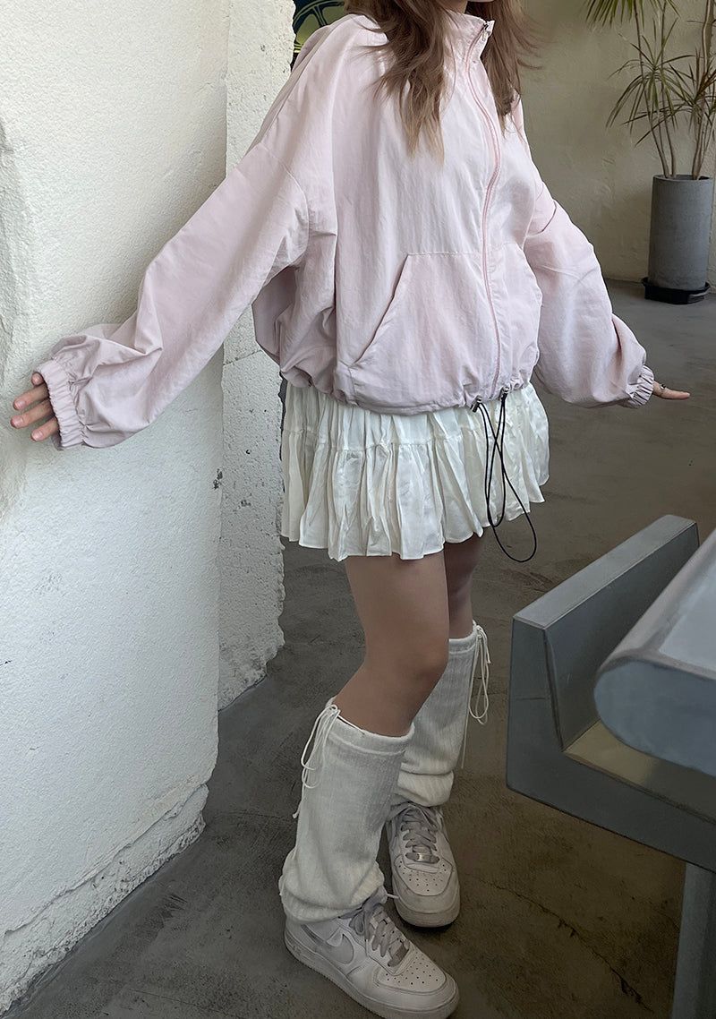 Romantic wrinkle banding skirt