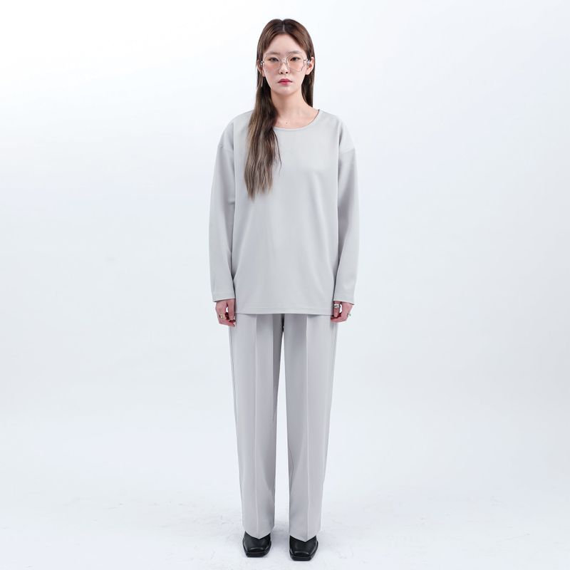 WOVEN T-SHIRT COOL GREY