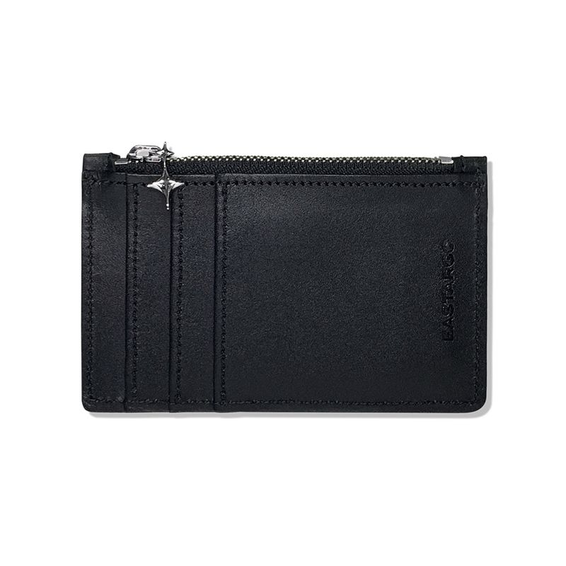 DOUBLE STING ZIPPER WALLET BK (SILVER)