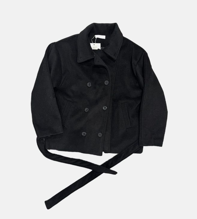 Black bell midi coat