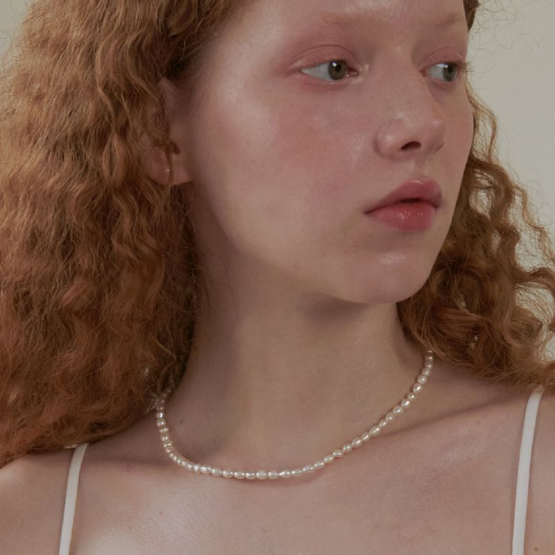 [925 SILVER] Classic Mini Freshwater Necklace