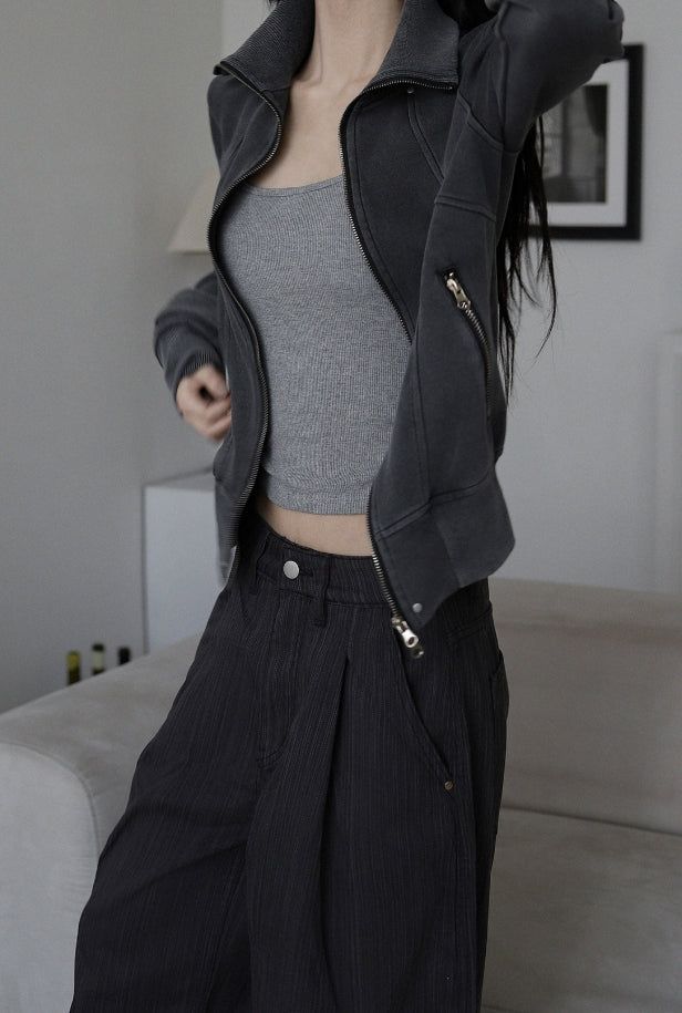 Cats Line Hood Zip-up