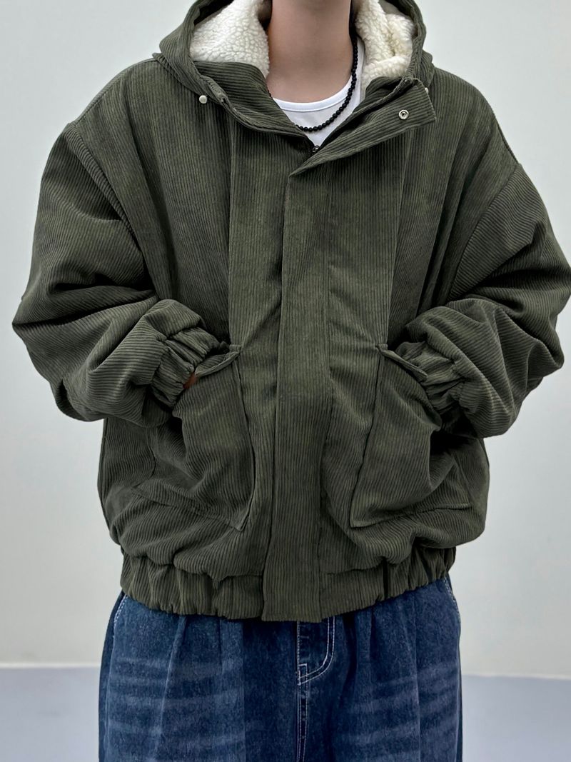 Number Jack Corduroy Hooded Jacket 3C