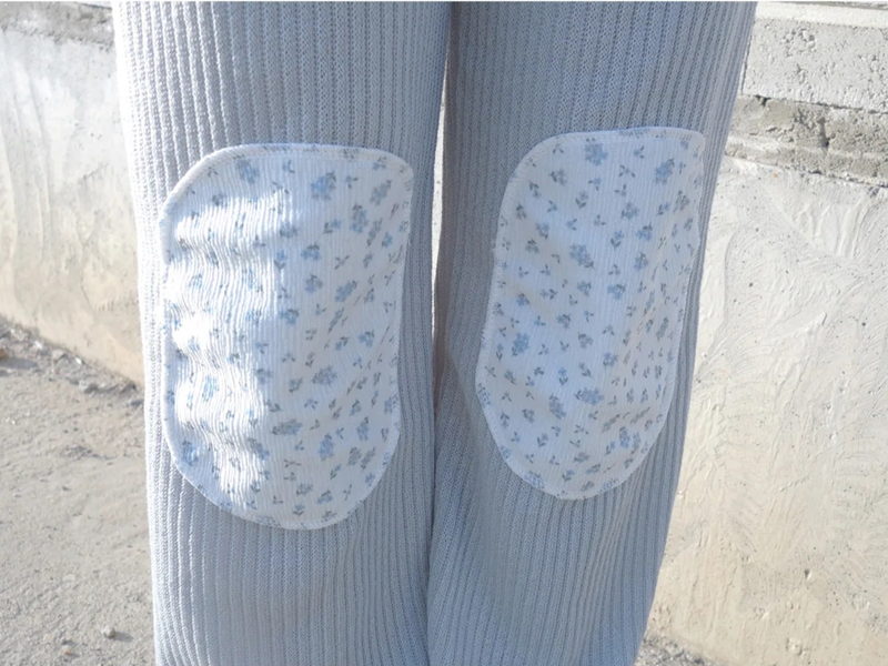 floral patch pants