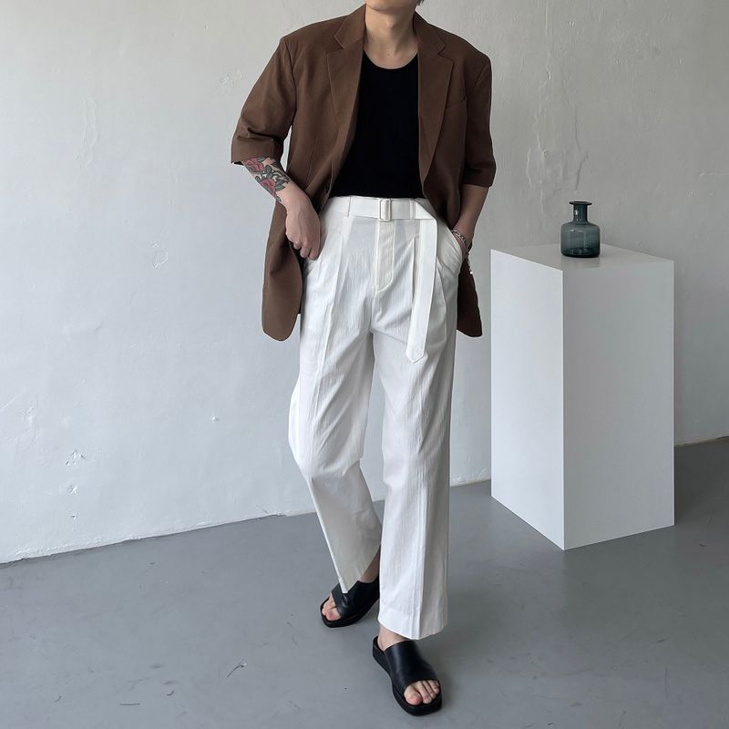SI Linen Short-Sleeved Jacket (2 colors)