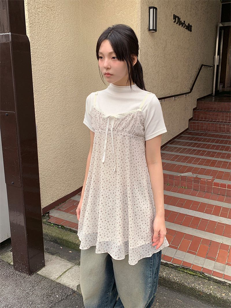 VINTAGE FLOWER FLARE DRESS (2C)