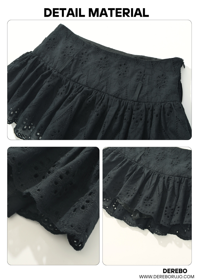 Black Lady Punching Mini Skirt