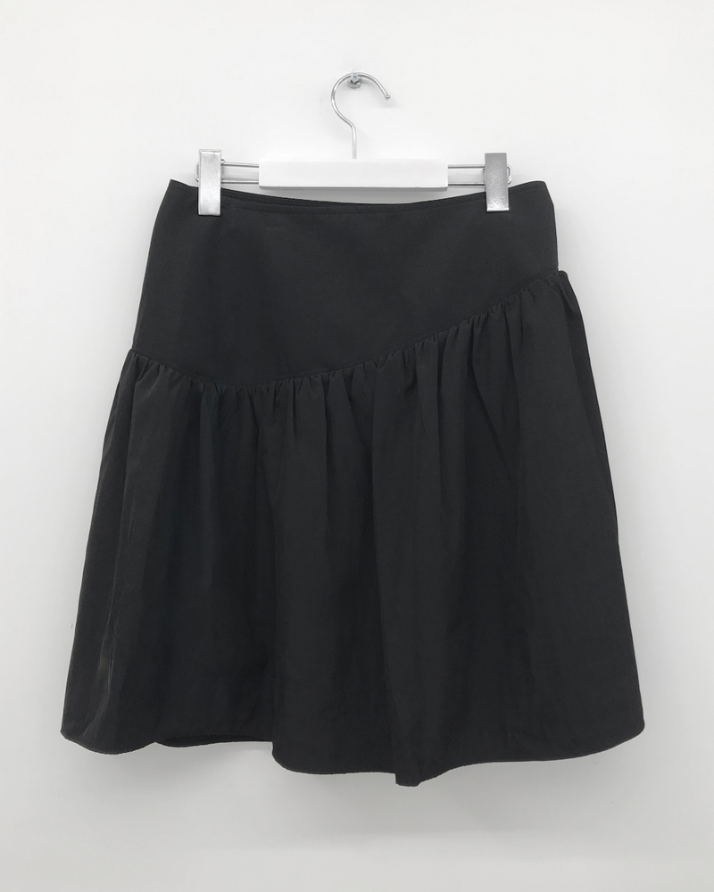 Marine button midi skirt (3color)