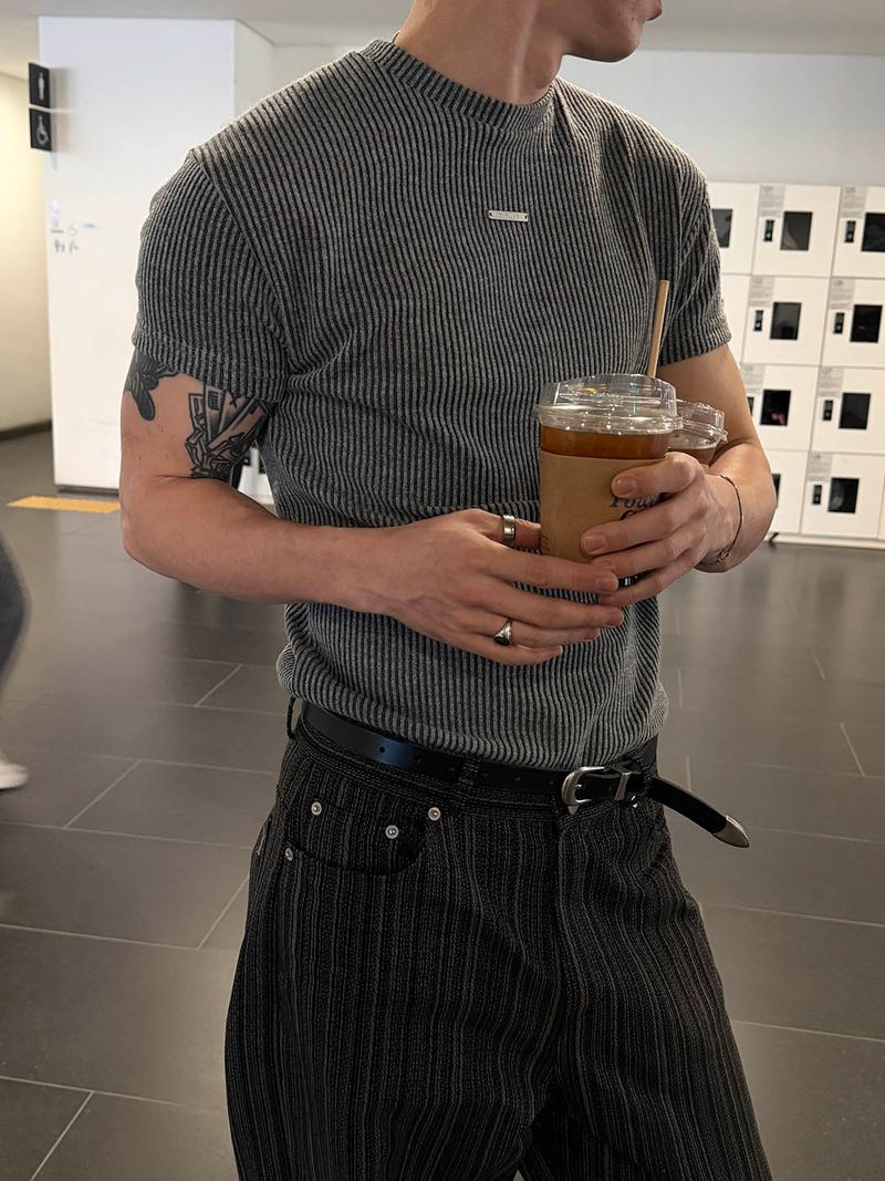 LAURANT（ロラン）の「Golgi tencel muscle half knit t-shirts(3color)（Tops）」