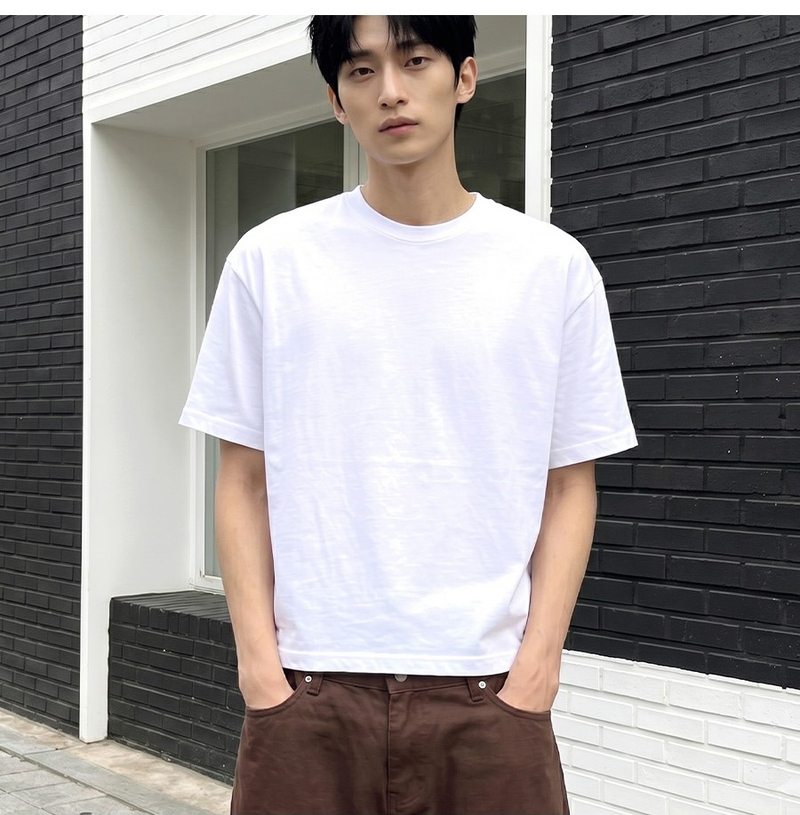 UNDEROFF（アンダーオフ）の「Men's Cotton Short Sleeve Real Crop Tee White（Tops）」