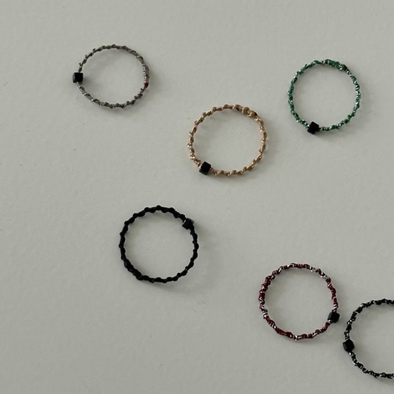 [CCNMADE] 菊 Black Cube Crystal Ring 10.ALL BLACK