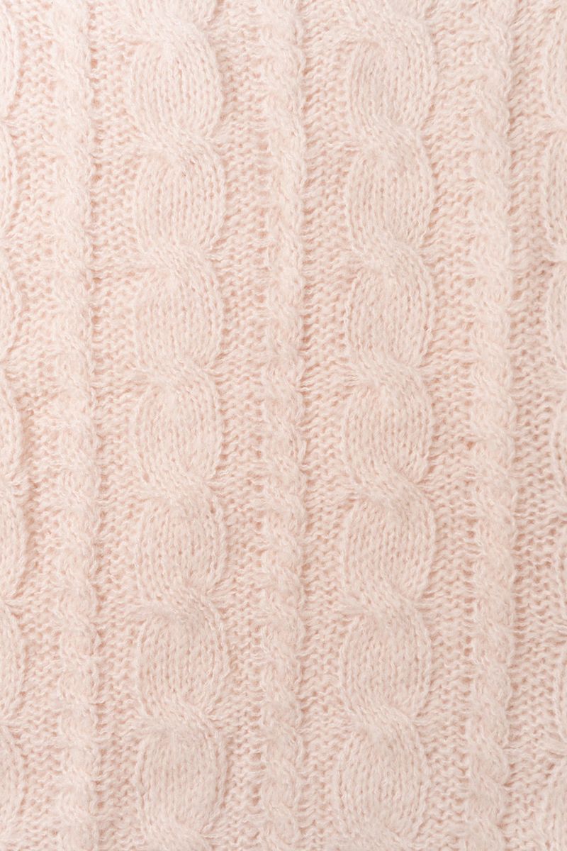 Cinnamon cable knit_baby pink