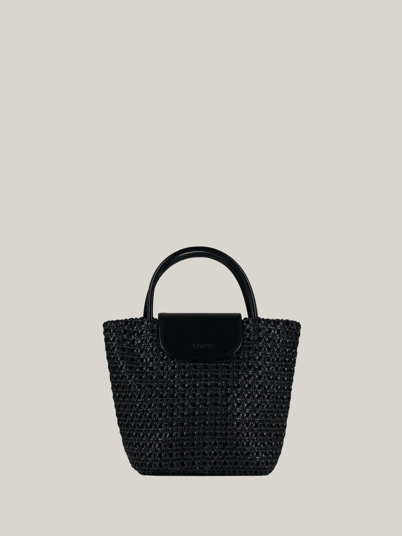 LEATHER BASKET BAG [ NIGHT ]