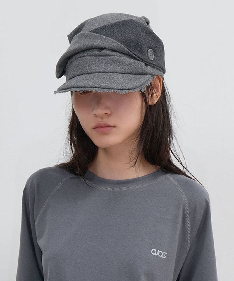 ojos（オホス）の「Scarf Veil Wool Cap / Grey（Hats）」