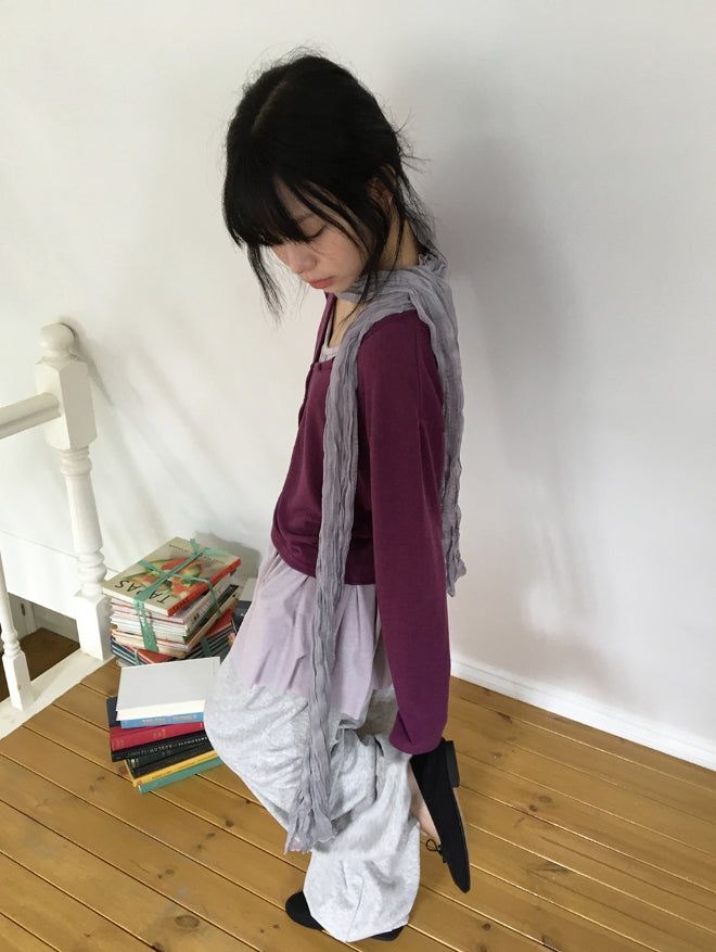 Genoc V-Neck Slim Fit Color Cardigan