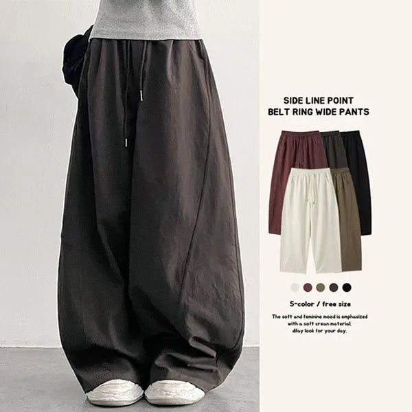 hijjoo（ハイチュー）の「Purky 3-Line Curved Wide Pants (5 colors)（Pants）」
