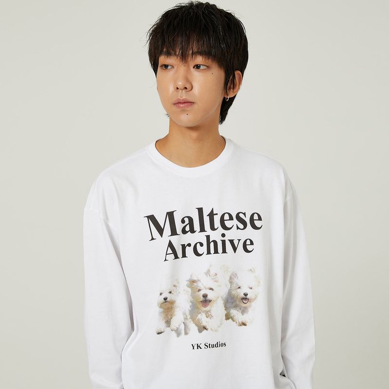 Maltese archive long sleeve tshirt