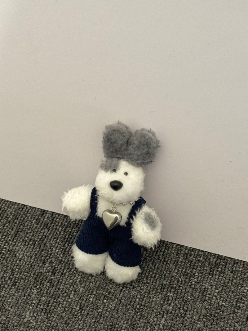 [made] mini mix-gray dog keyring