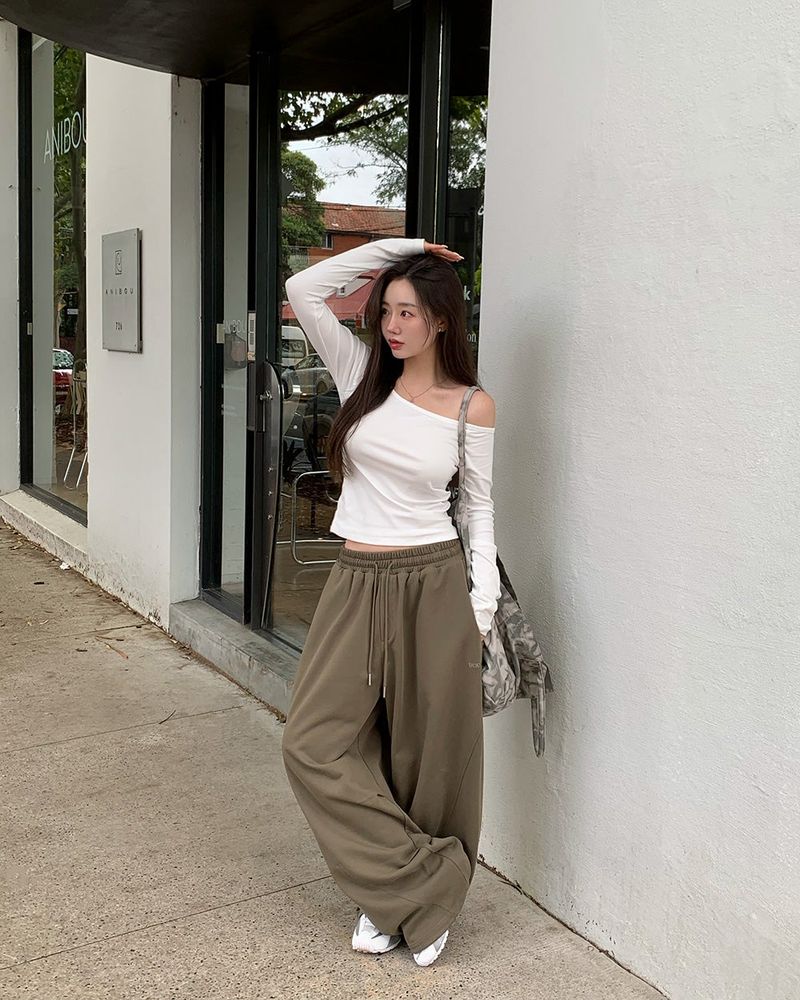 [ORIGINAL] Fib Pintuck Wide Training Two-Way Pants