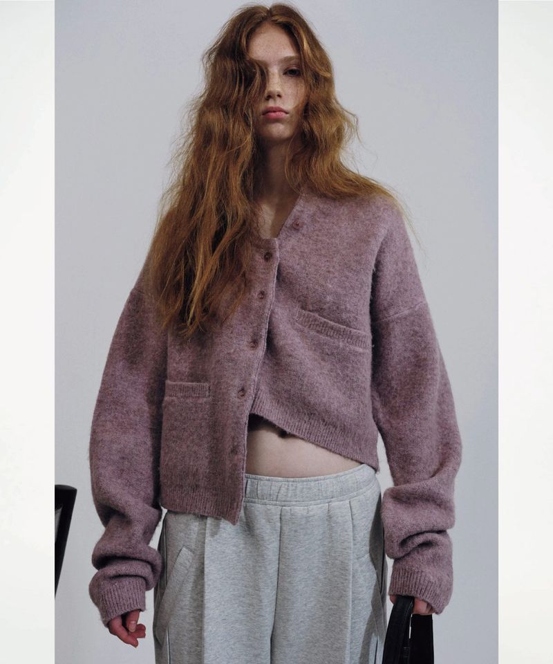FLUFFY KNIT CARDIGAN