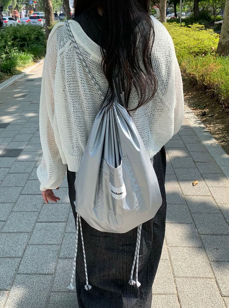 ppocketto silver string bag