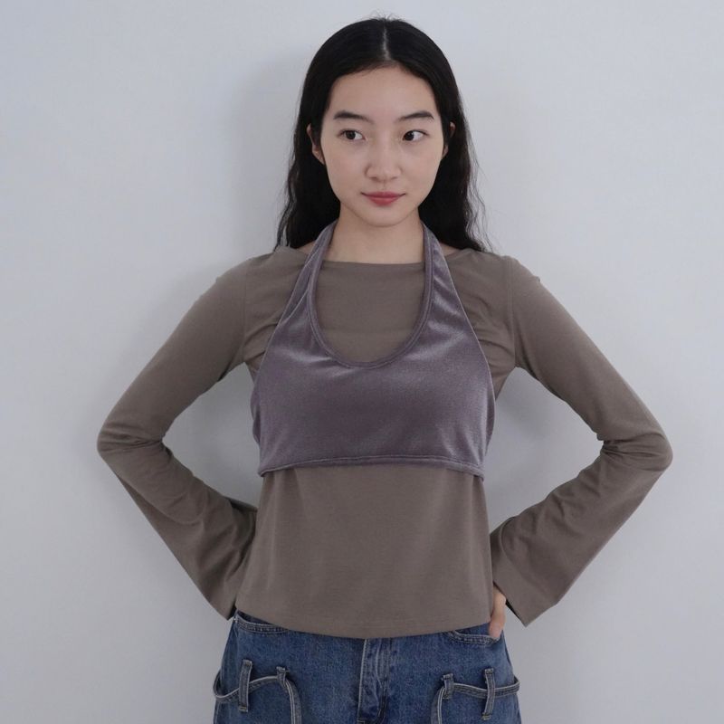 bustier layered tops (set)
