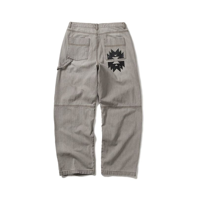 Ptery double knee pants / Light gray