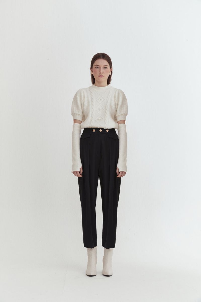 Gold button pants