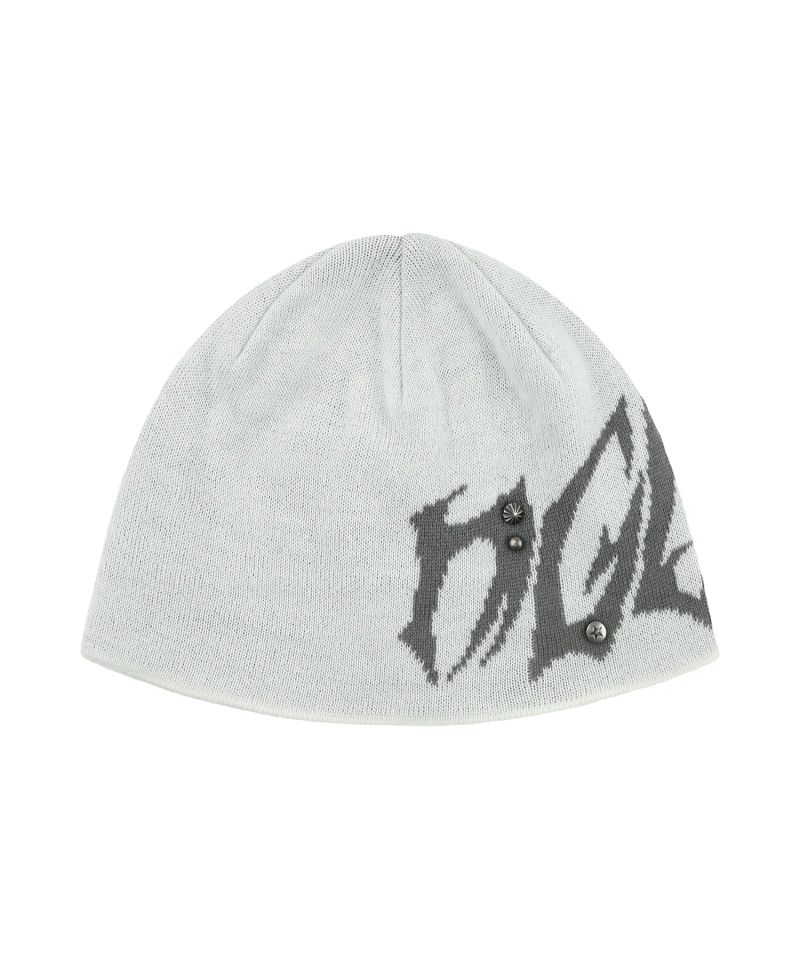 TRIBAL MGD STUD KNIT BEANIE_IVORY