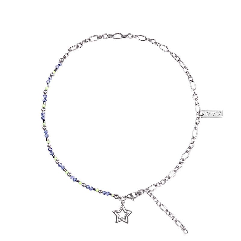 Ribbon Star Chain Drop Surgical Necklace