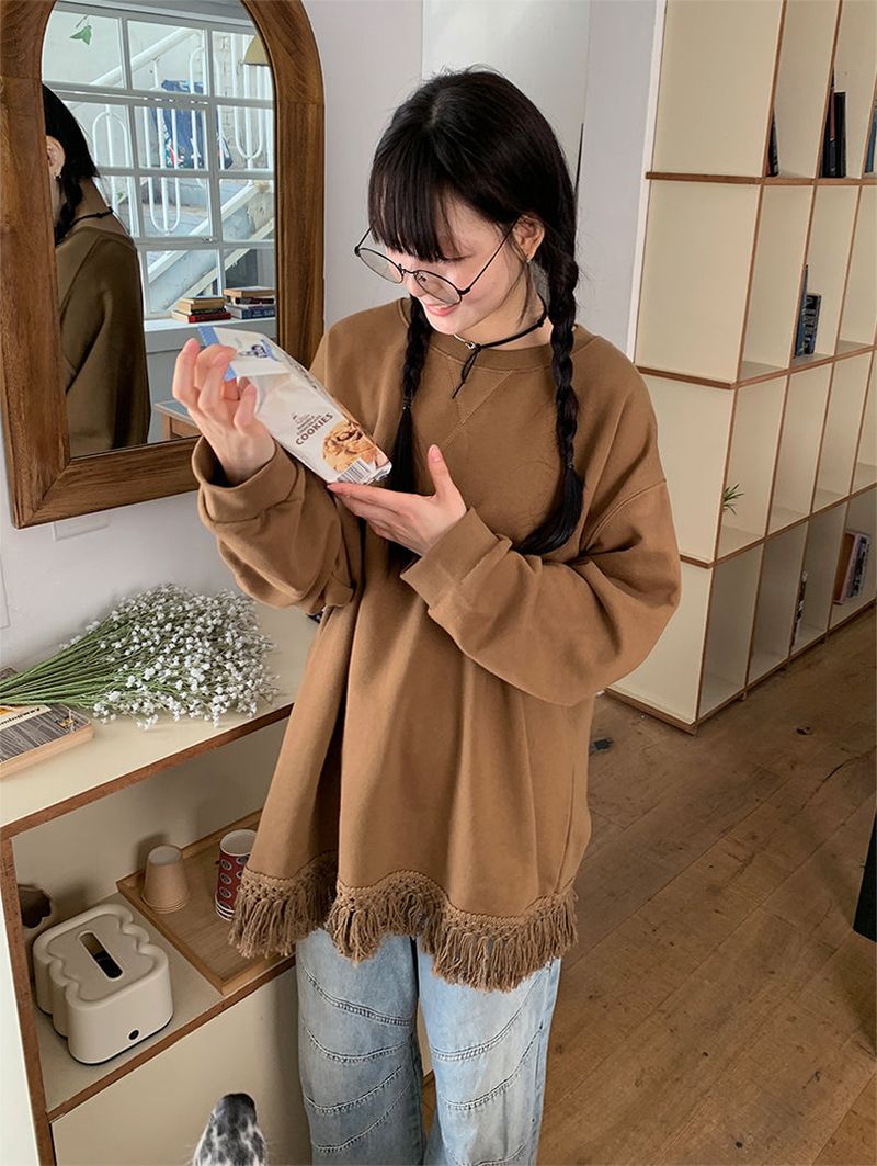 FRINGE TASSEL SWEAT SHIRT (3C)