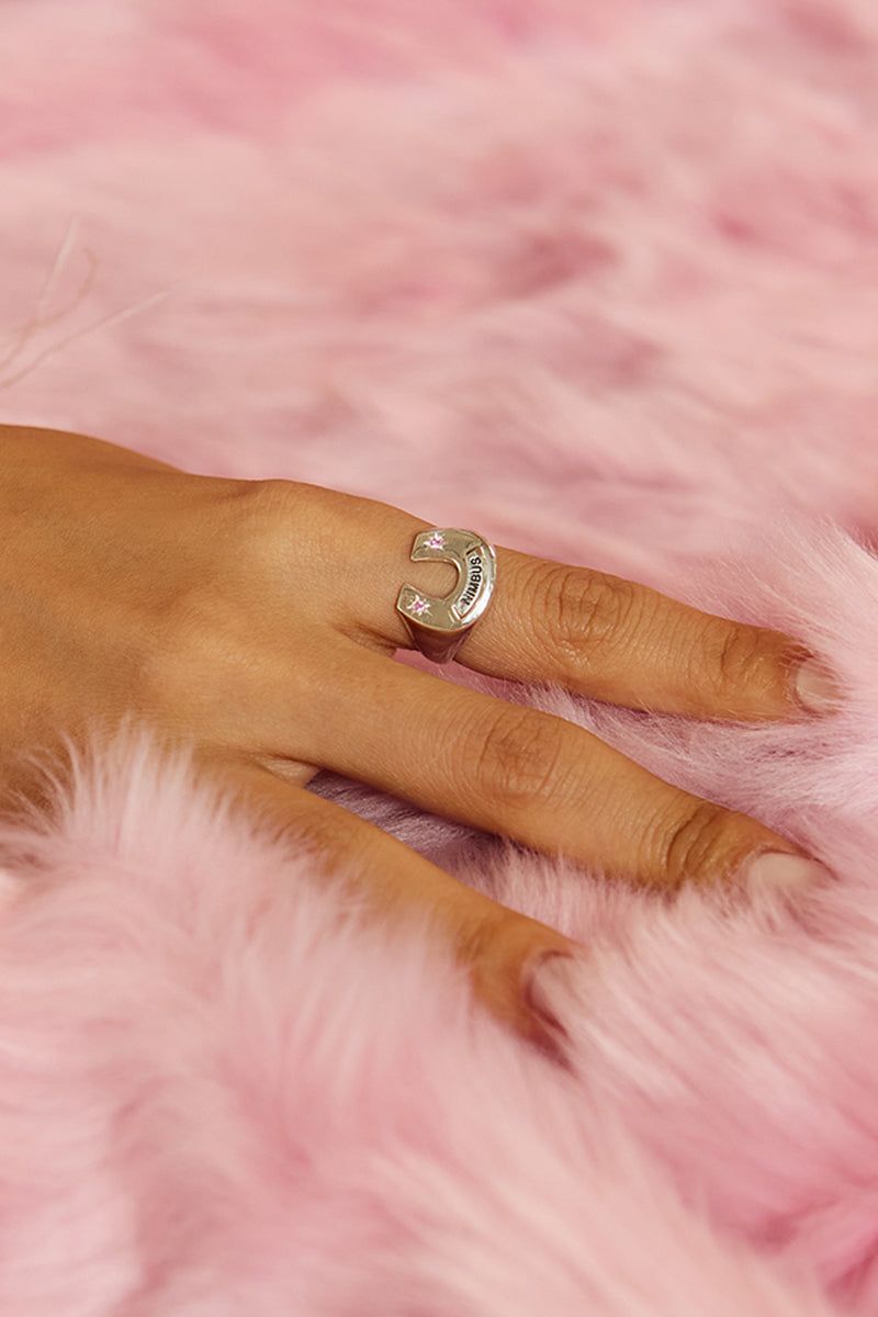 Sparkle Horeseshoe Ring (M) - PK