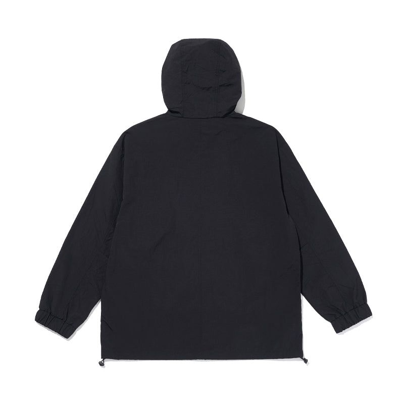 RIPSTOP 2WAY ZIP-UP JACKET [BLACK]