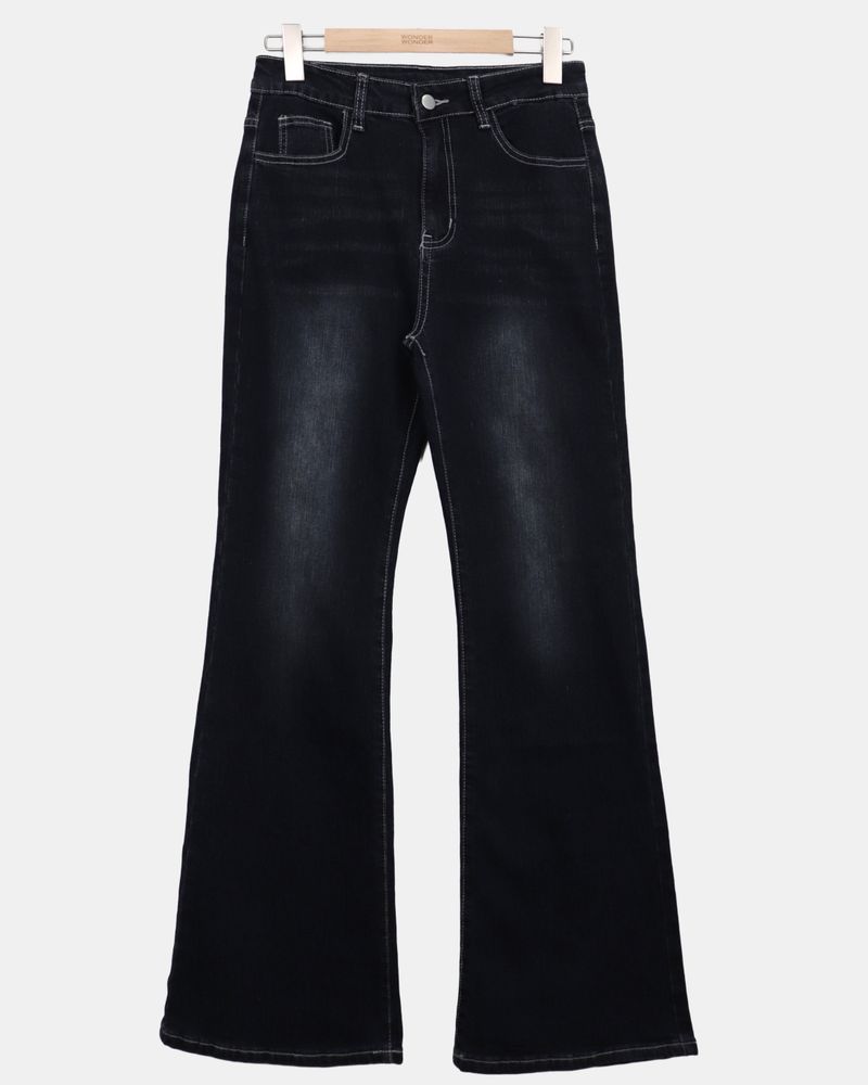 (Denim) Ranon High-Waist Bootcut Pants