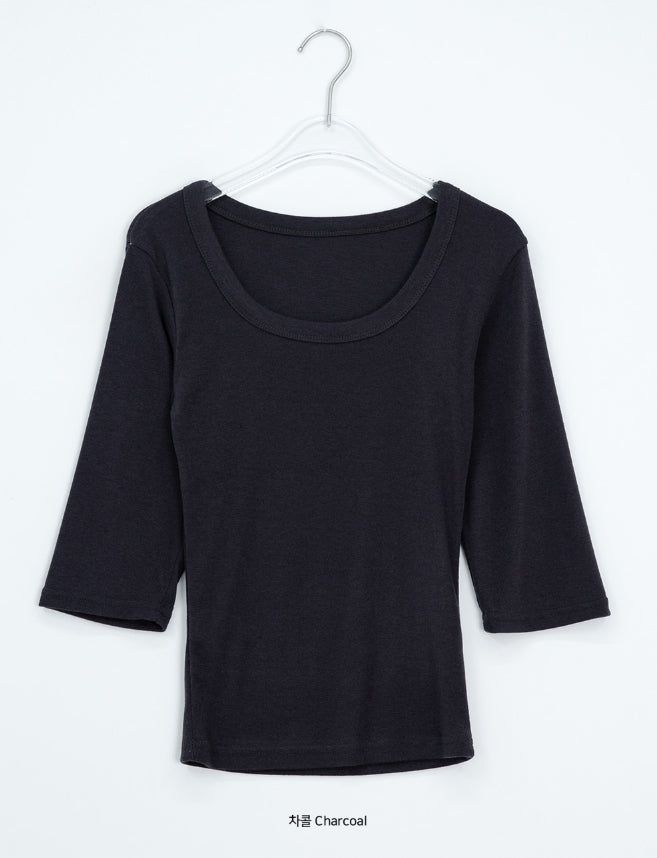 Shady Basic Round Three Quarter Tee