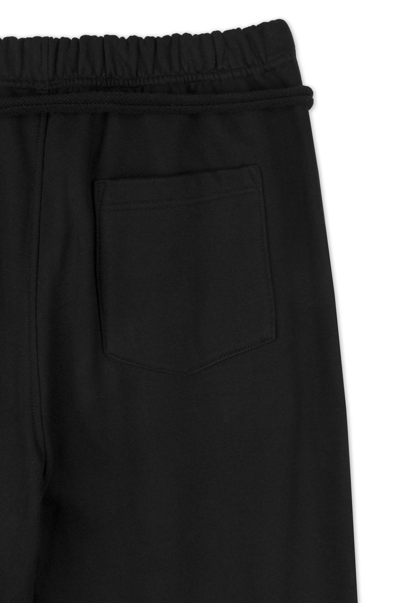 SHIRRING TIE SWEAT PANTS (BLACK)