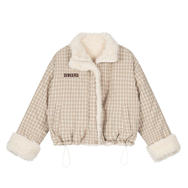Cozy&Kitsch（コージーアンドキッチ）の「ハートチェックリバーシブルパファージャンパー（ジャケット/アウター）」