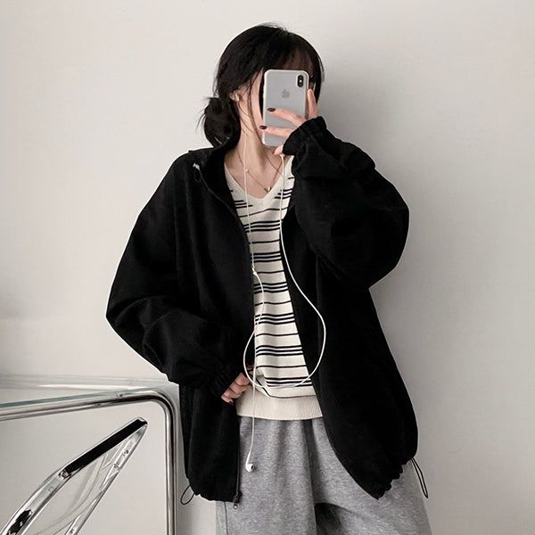 Burve string hooded jumper