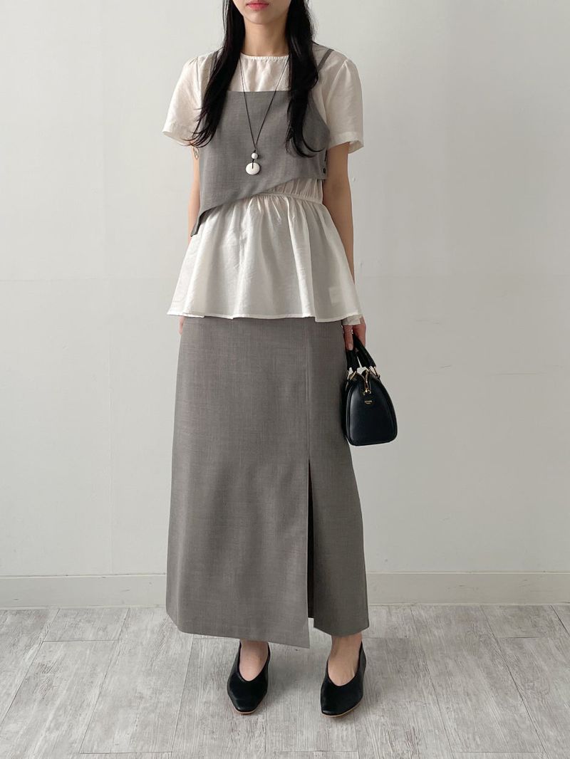 [SS] Bocashi Unbalanced Layered Bustier