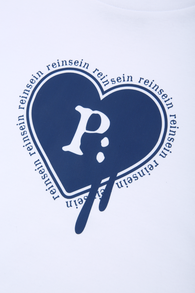 White P:HEART crop t-shirts