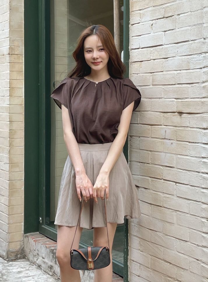 Sally Pintuck Pearl Button Tulip Blouse